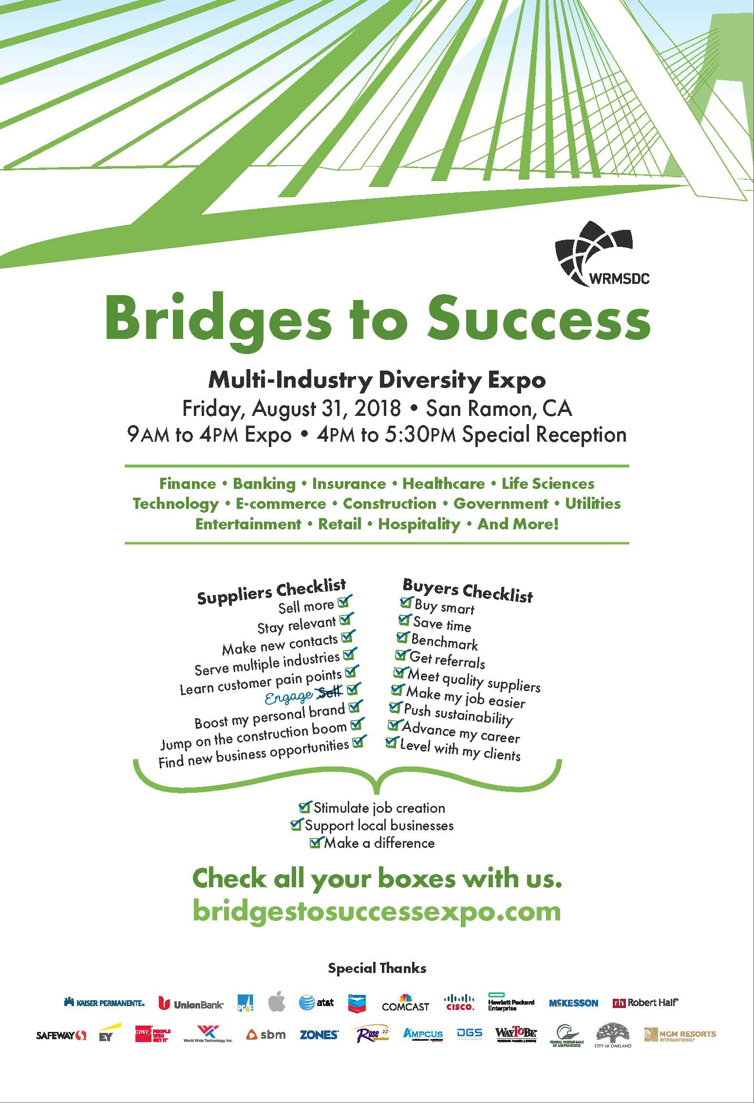 WRMSDC 2018 Expo - Bridges To Success Multi-Industry Expo