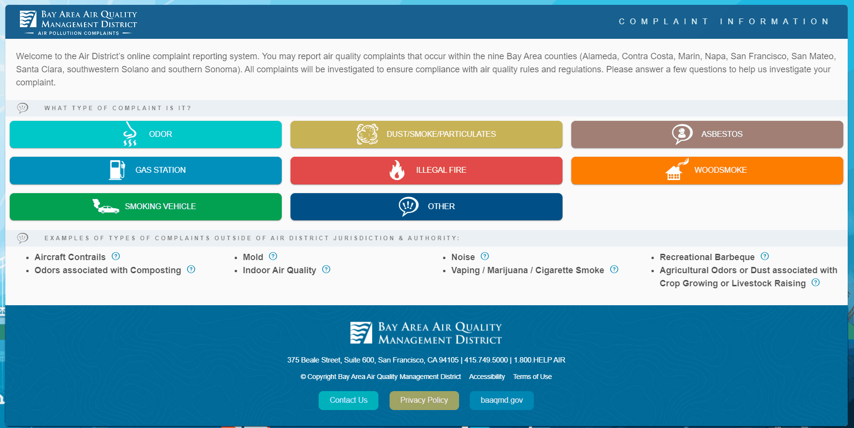 BAAQMD Complaint Form