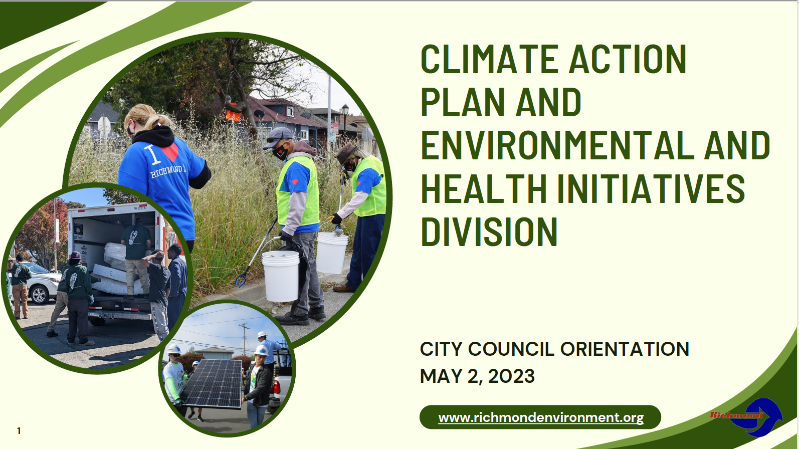 Environmental Manager Samantha Carr overview on the current Environmental Health Initiatives team