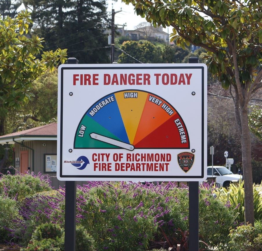 Point Richmond Wildfire Sign