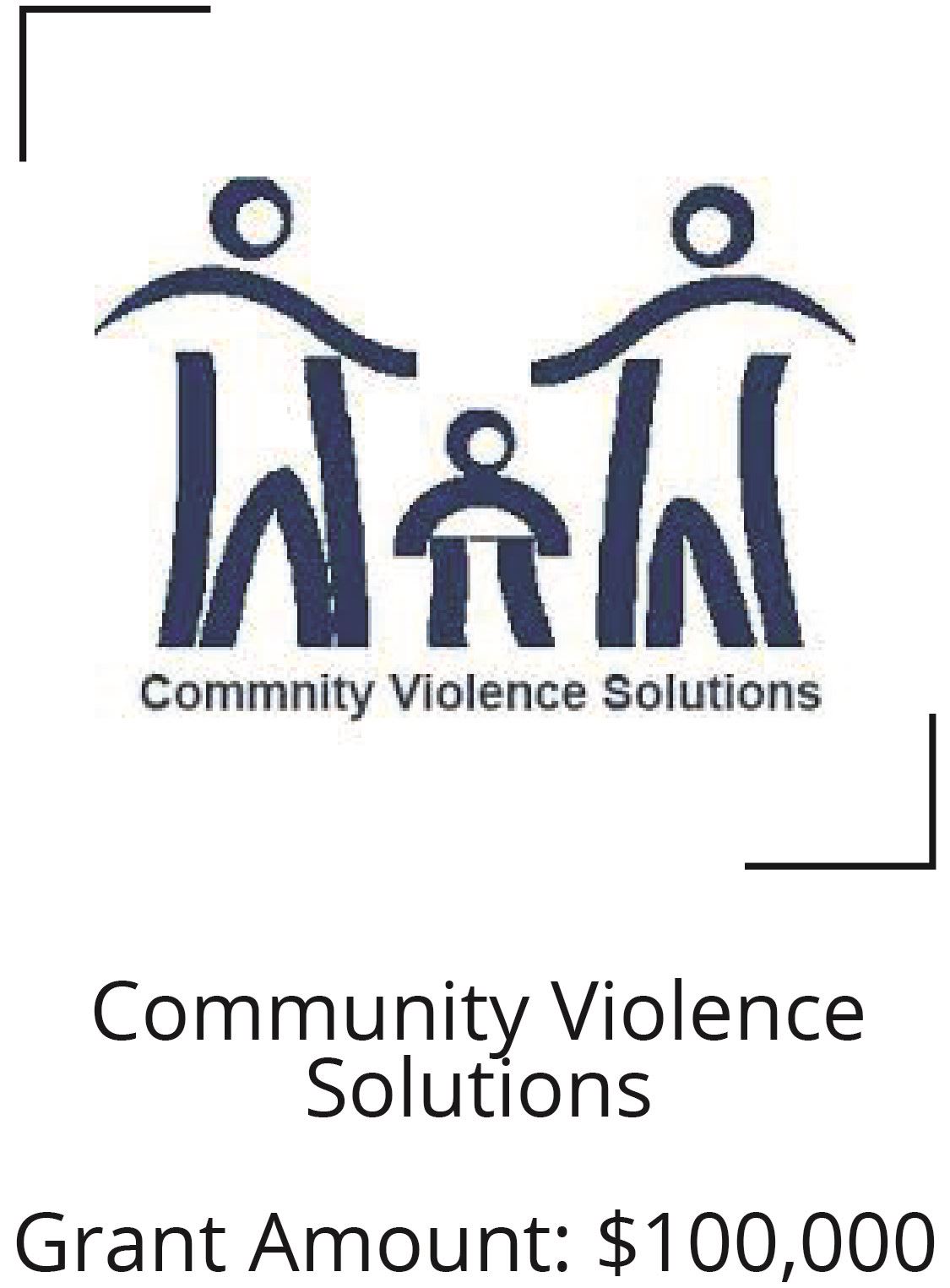 Community Violence Solutions. Grant Amount $100,000 Opens in new window