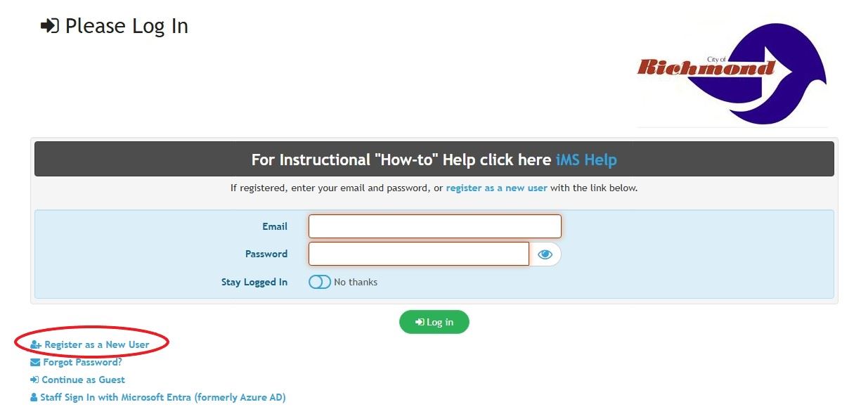 Register as a New User