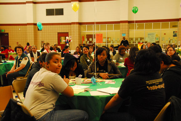 Youth Seated at Lunch Table