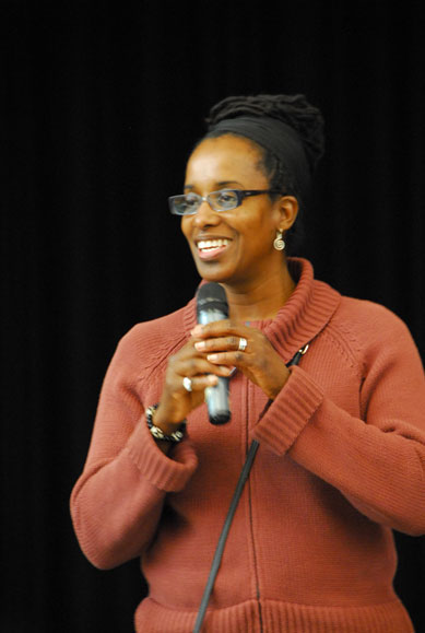 2009 Jovanka Beckles with microphone