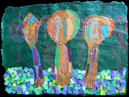 Painting with 7 Untitled Figures