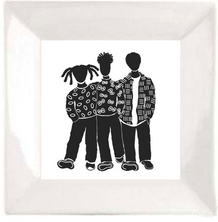 Ceramics Painting of Three Best Friends 