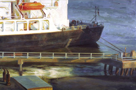 Painting of a Cargo Ship