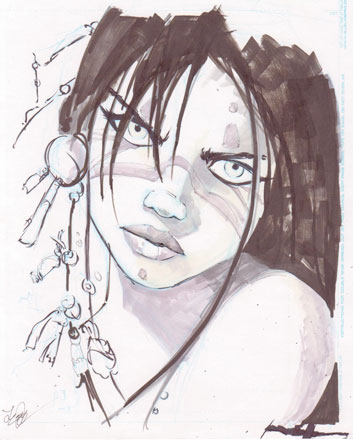 Painting of a Female Portrait 